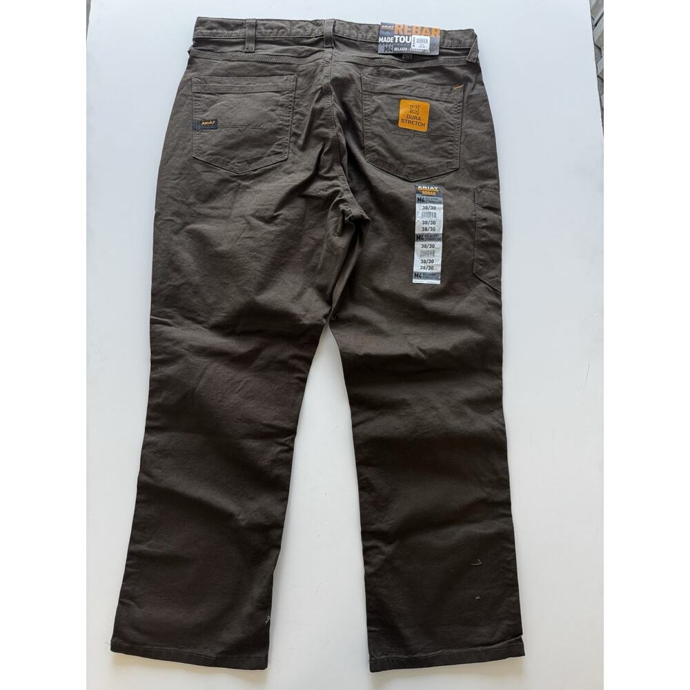 Ariat Rebar M4 Relaxed Straight Leg DuraStretch Pants, Work Pants, Work Wear - Picture 7 of 7